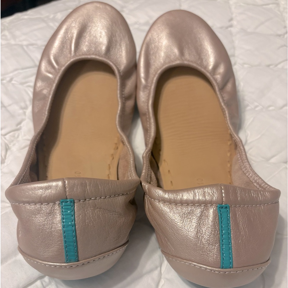Tieks Rose’ Shimmering Pink Excellent Condition Size 10 Ballet Flats